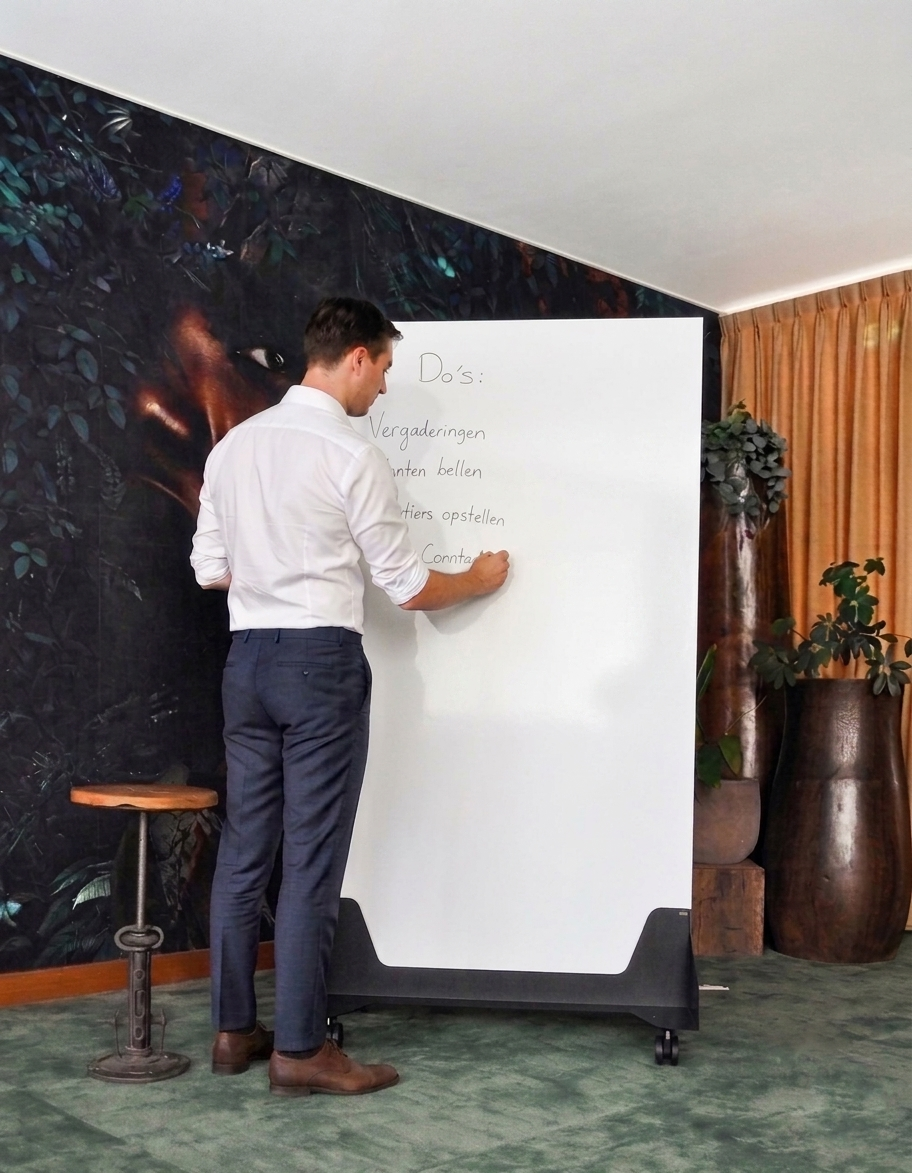In gebruik, whiteboardzijde